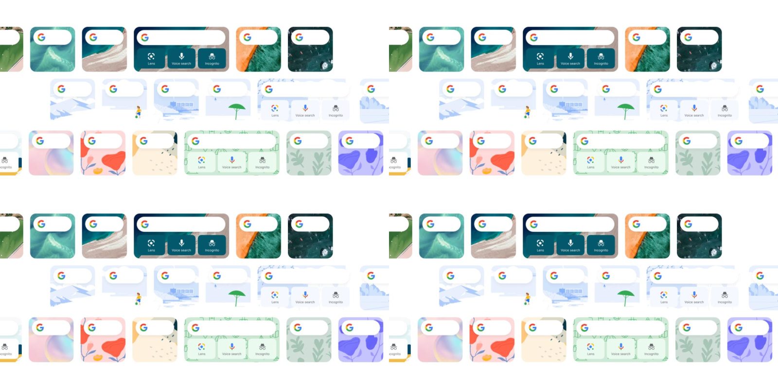 Google iPhone widget theme